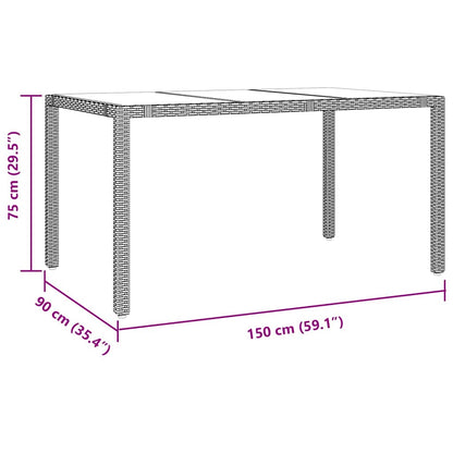 vidaXL Garten Essgruppe 5 pcs Beige Poly-Rattan