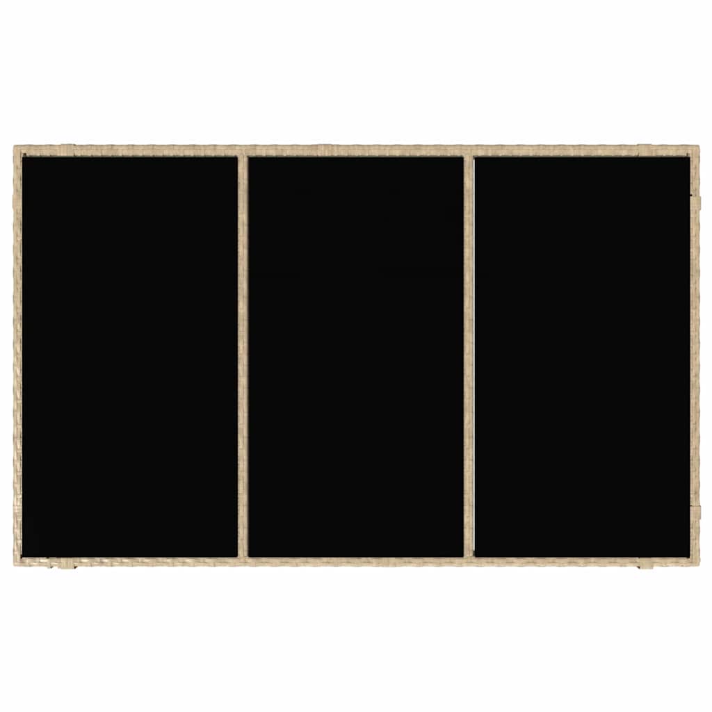 vidaXL Garten Essgruppe 7 pcs Beige Poly-Rattan