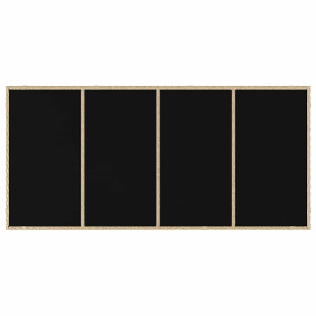 vidaXL Garten Essgruppe 7 pcs Beige Poly-Rattan
