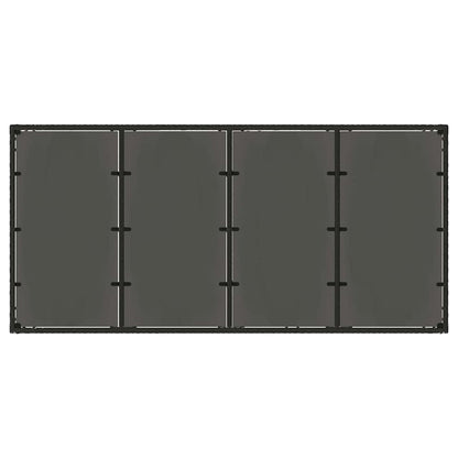 vidaXL Garten Essgruppe 9 pcs Schwarz Poly-Rattan