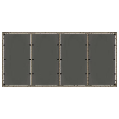 vidaXL Garten Essgruppe 9 pcs Grau Poly-Rattan