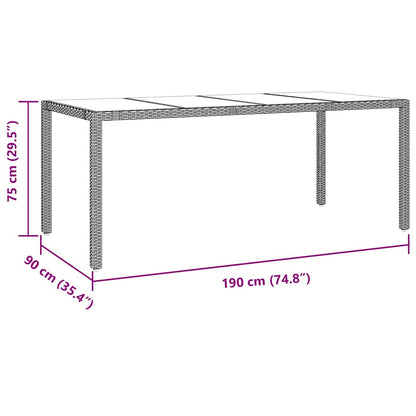 vidaXL Garten Essgruppe 9 pcs Beige Poly-Rattan