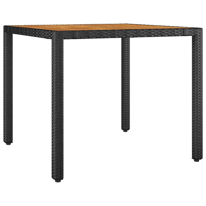 vidaXL Ensemble repas de jardin 5 pcs résine tressée noir