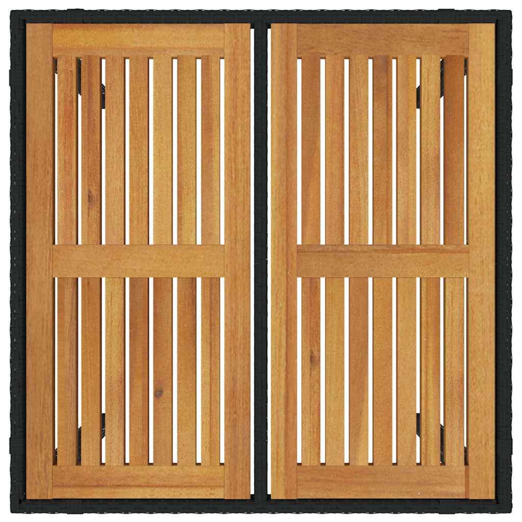 vidaXL Ensemble repas de jardin 5 pcs résine tressée noir