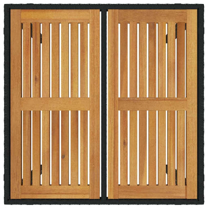 vidaXL Ensemble repas de jardin 5 pcs résine tressée noir
