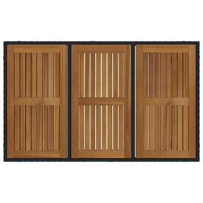 vidaXL Ensemble repas de jardin 5 pcs résine tressée noir