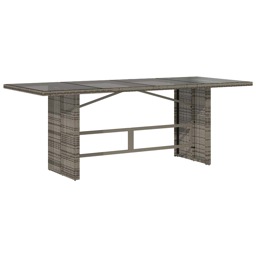vidaXL Garten Essgruppe 7 pcs Grau Poly-Rattan