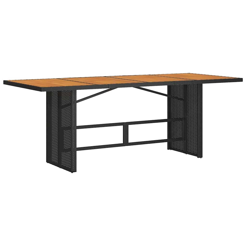 Garten Essgruppe 7 pcs Schwarz Poly-Rattan