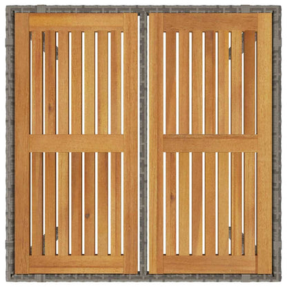 Garten Essgruppe 5 pcs Grau und Braun Poly-Rattan