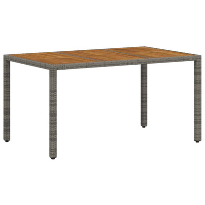 Garten Essgruppe 5 pcs Grau und Braun Poly-Rattan