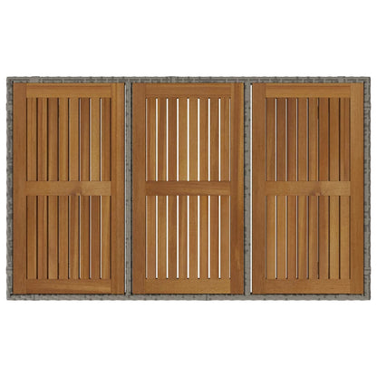 Garten Essgruppe 5 pcs Grau und Braun Poly-Rattan