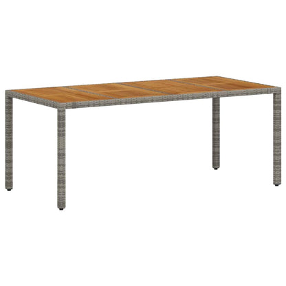 Garten Essgruppe 7 pcs Grau und Braun Poly-Rattan