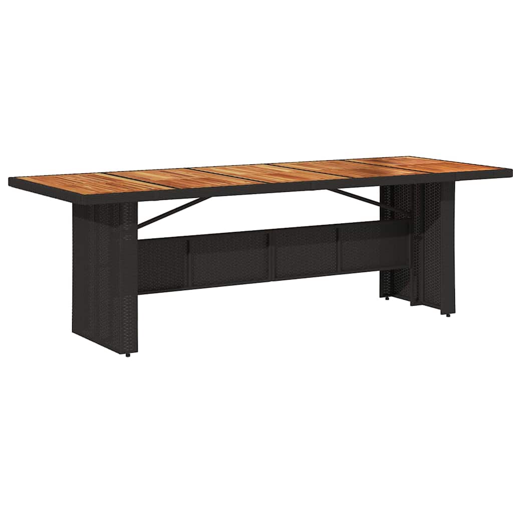 vidaXL Salon de jardin à dîner 9 pcs noir et marron en rotin synthétique