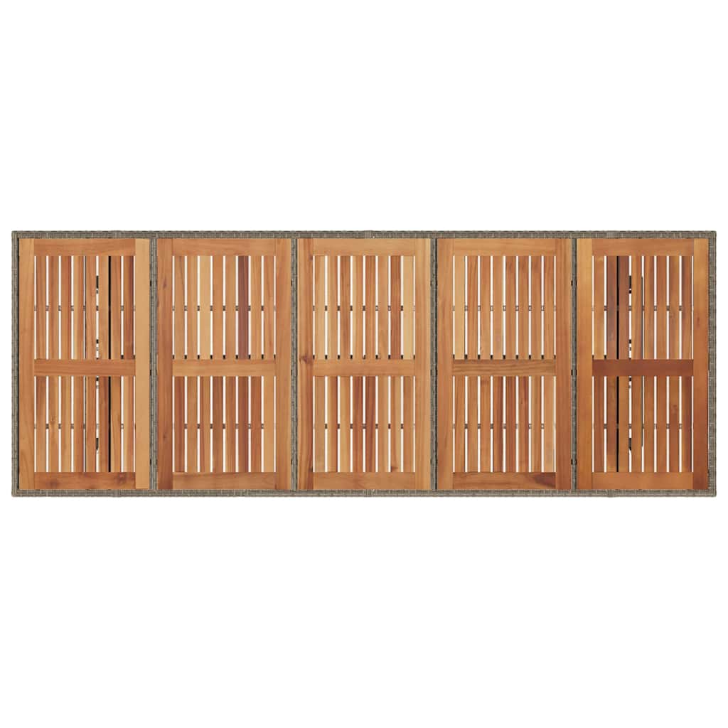 vidaXL Salon de jardin 9 pcs Gris et Marron 240 x 90 x 75 cm