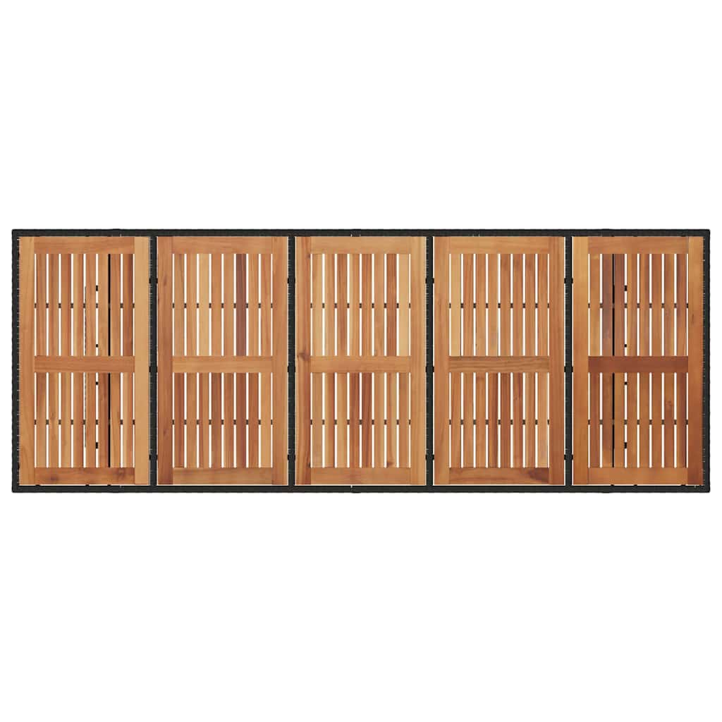 vidaXL Salon de jardin 11 pcs Noir et marron résine tressée
