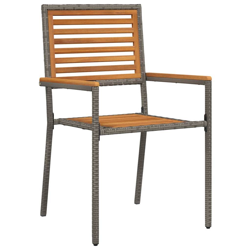 vidaXL Salon de jardin à dîner 7 pcs Gris et marron Résine tressée