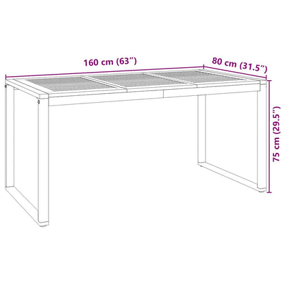 Garten Essgruppe 7 pcs Schwarz und Braun Poly-Rattan