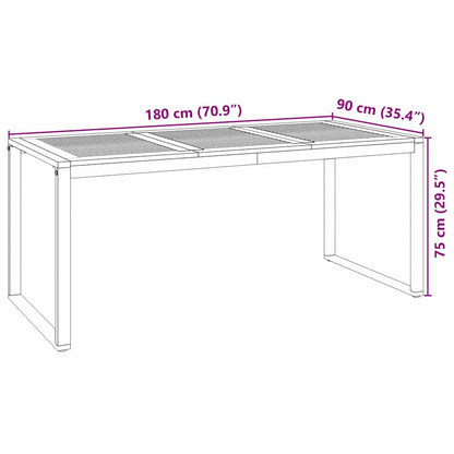 Garten Essgruppe 7 pcs Beige und Braun Poly-Rattan