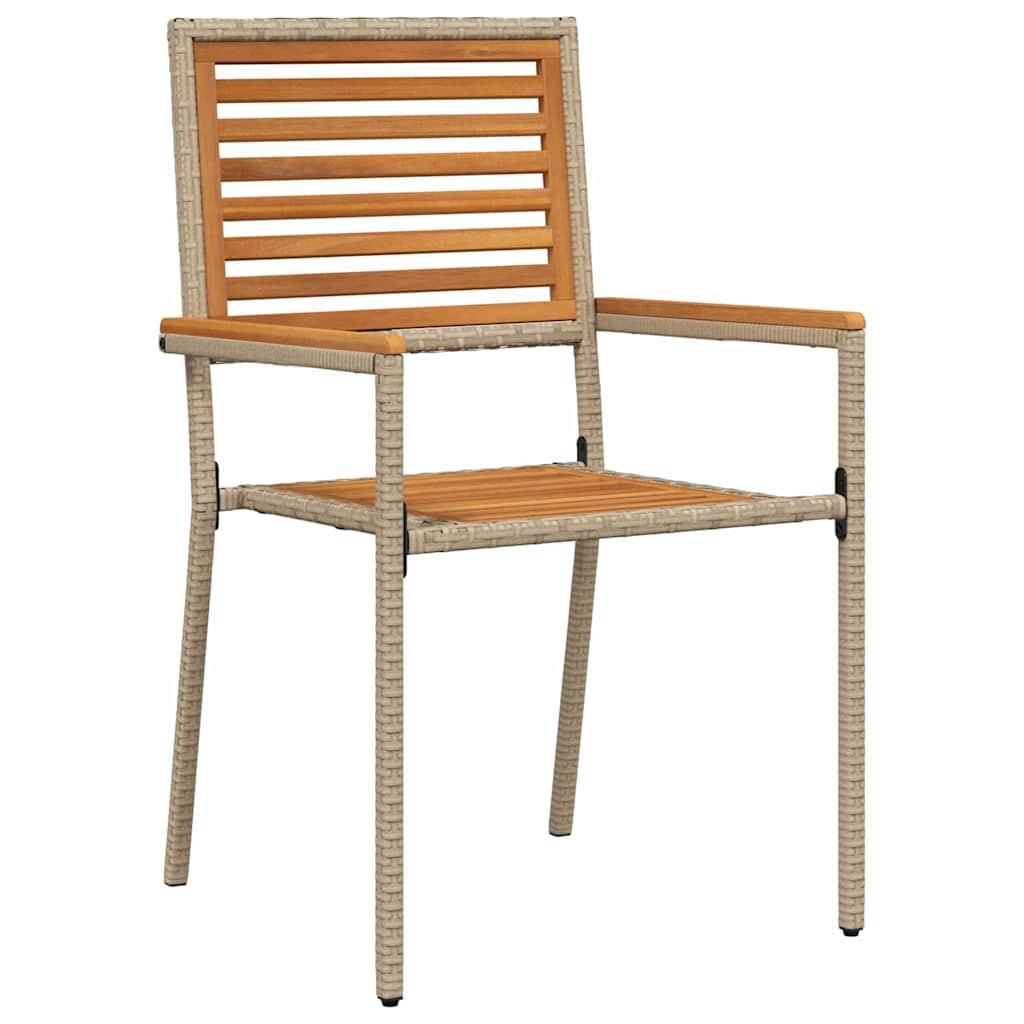 vidaXL Garten Essgruppe 9 pcs Beige und Braun Poly-Rattan