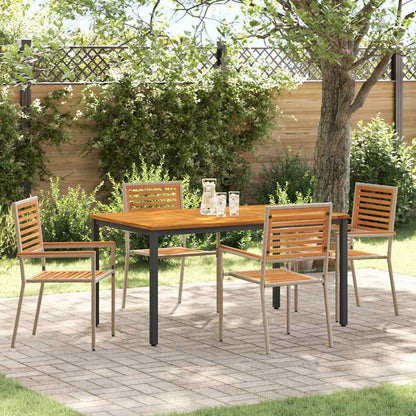 Garten Essgruppe 4 pcs Beige und Braun Poly-Rattan