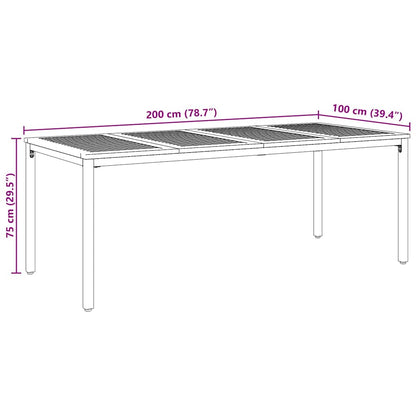 vidaXL Salon de jardin à dîner 9 pcs Noir et Marron Résine tressée