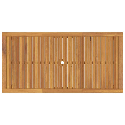 Garten Essgruppe 7 pcs Grau Massivholz Akazie