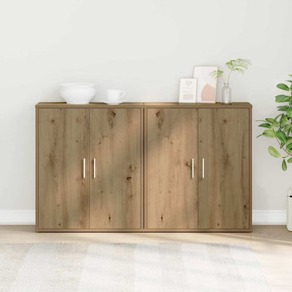Sideboard 2 pcs Artisan-Eiche 60 x 31 x 70 cm Holzwerkstoff