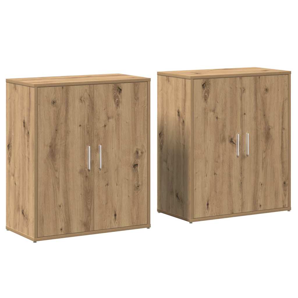 Sideboard 2 pcs Artisan-Eiche 60 x 31 x 70 cm Holzwerkstoff