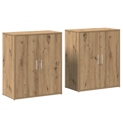 Sideboard 2 pcs Artisan-Eiche 60 x 31 x 70 cm Holzwerkstoff