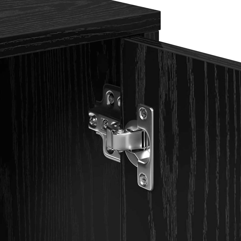 Sideboard 2 pcs Schwarz Eichen-Optik 60 x 31 x 70 cm