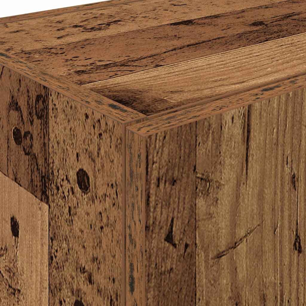 vidaXL Küchenbuffet mit Regal mit Tür 2 pcs Altholz 60 x 50 x 180 cm