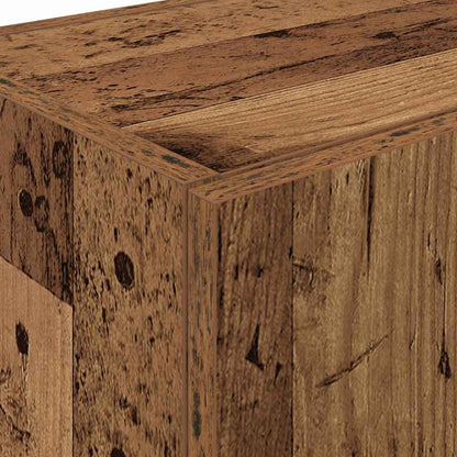 vidaXL Küchenbuffet mit Regal mit Tür 2 pcs Altholz 60 x 50 x 180 cm