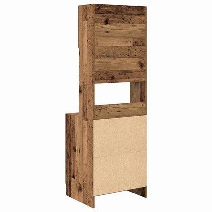 vidaXL Küchenbuffet mit Regal mit Tür 2 pcs Altholz 60 x 50 x 180 cm