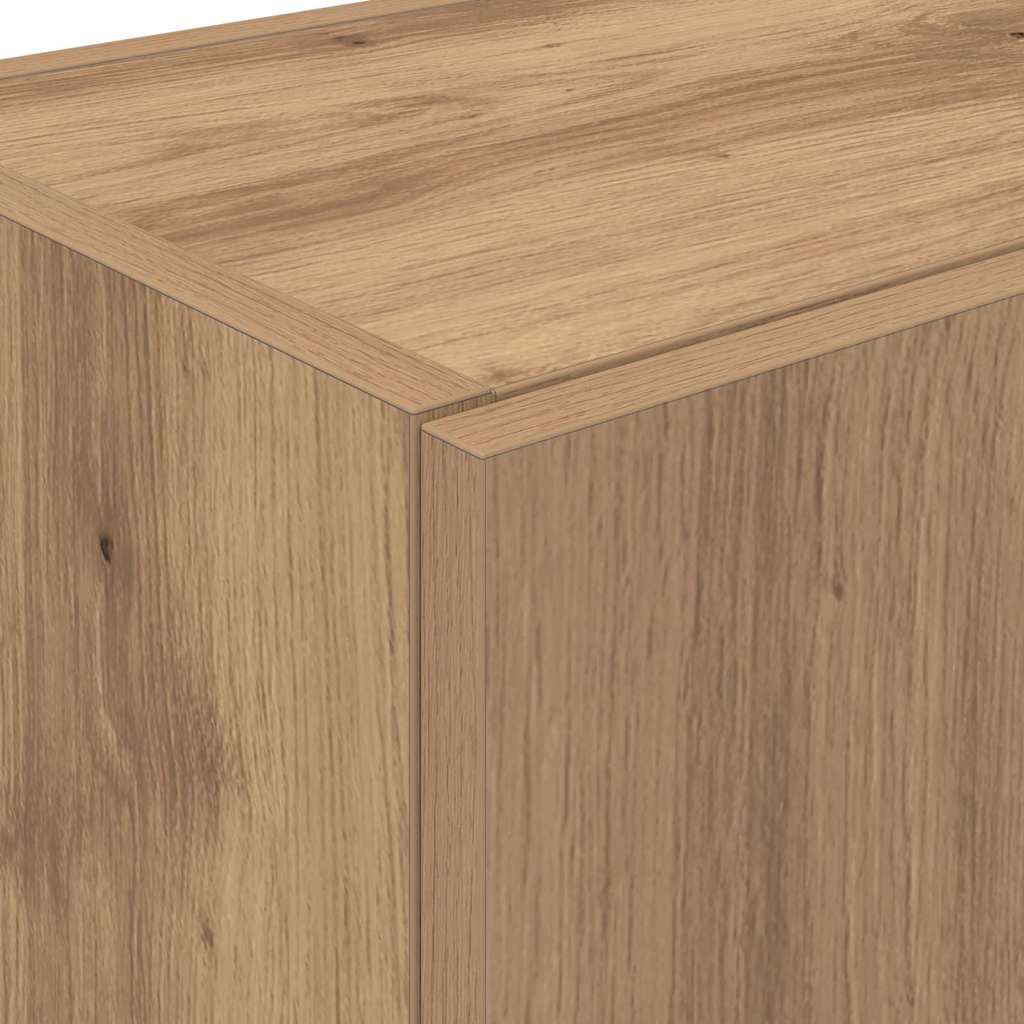 vidaXL Küchenbuffet mit Regal 2 pcs Artisan-Eiche 60 x 50 x 180 cm