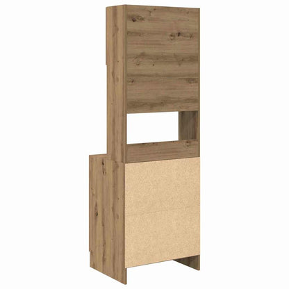 vidaXL Küchenbuffet mit Regal 2 pcs Artisan-Eiche 60 x 50 x 180 cm