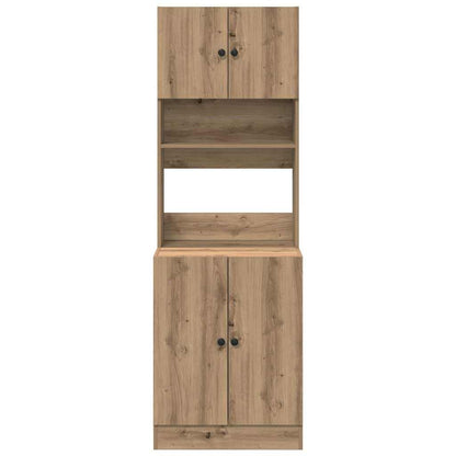 vidaXL Küchenbuffet mit Regal 2 pcs Artisan-Eiche 60 x 50 x 180 cm
