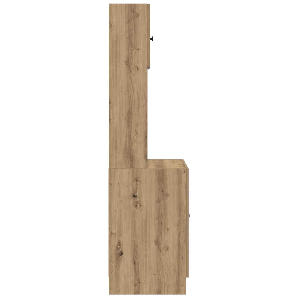 vidaXL Küchenbuffet mit Regal 2 pcs Artisan-Eiche 60 x 50 x 180 cm