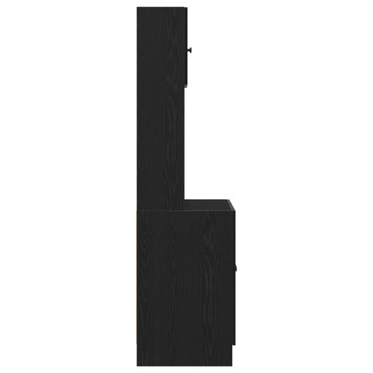 vidaXL Küchenbuffet 2 pcs Schwarz Eichen-Optik 60 x 50 x 180 cm