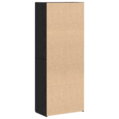 Büroschrank mit Regal Schwarz Eichen-Optik 70 x 32 x 77.5 cm