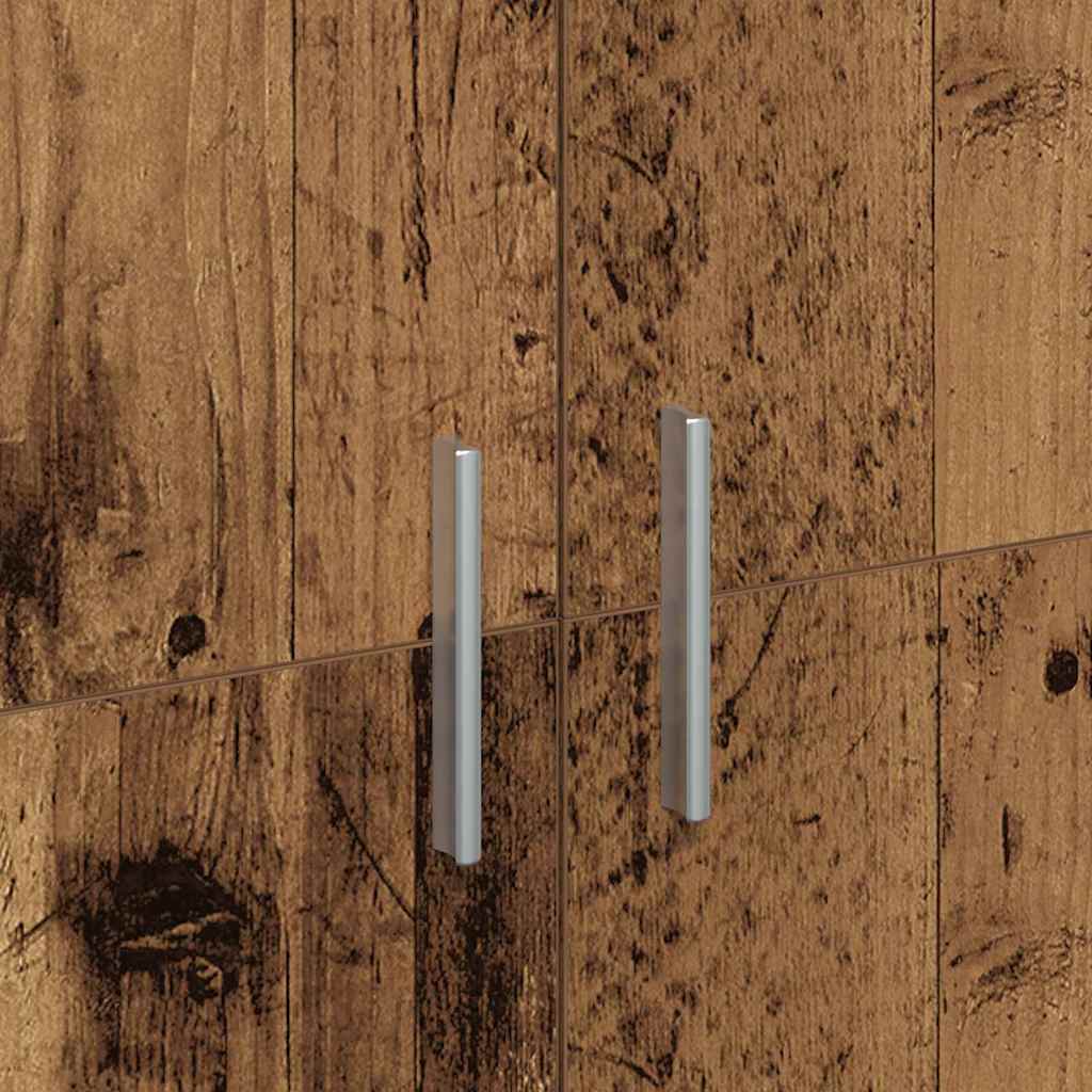 vidaXL Highboard Altholz 80 x 35 x 180 cm Holzwerkstoff