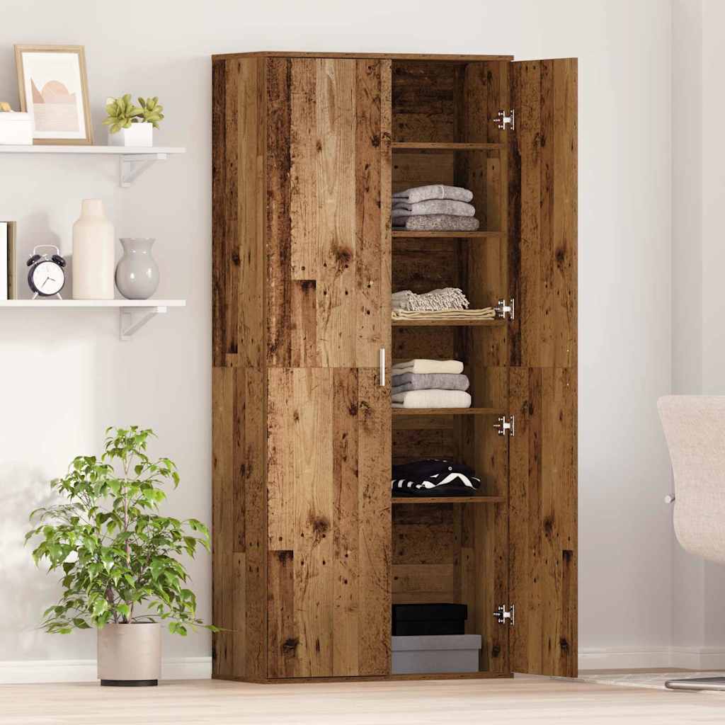vidaXL Highboard Altholz 80 x 35 x 180 cm Holzwerkstoff