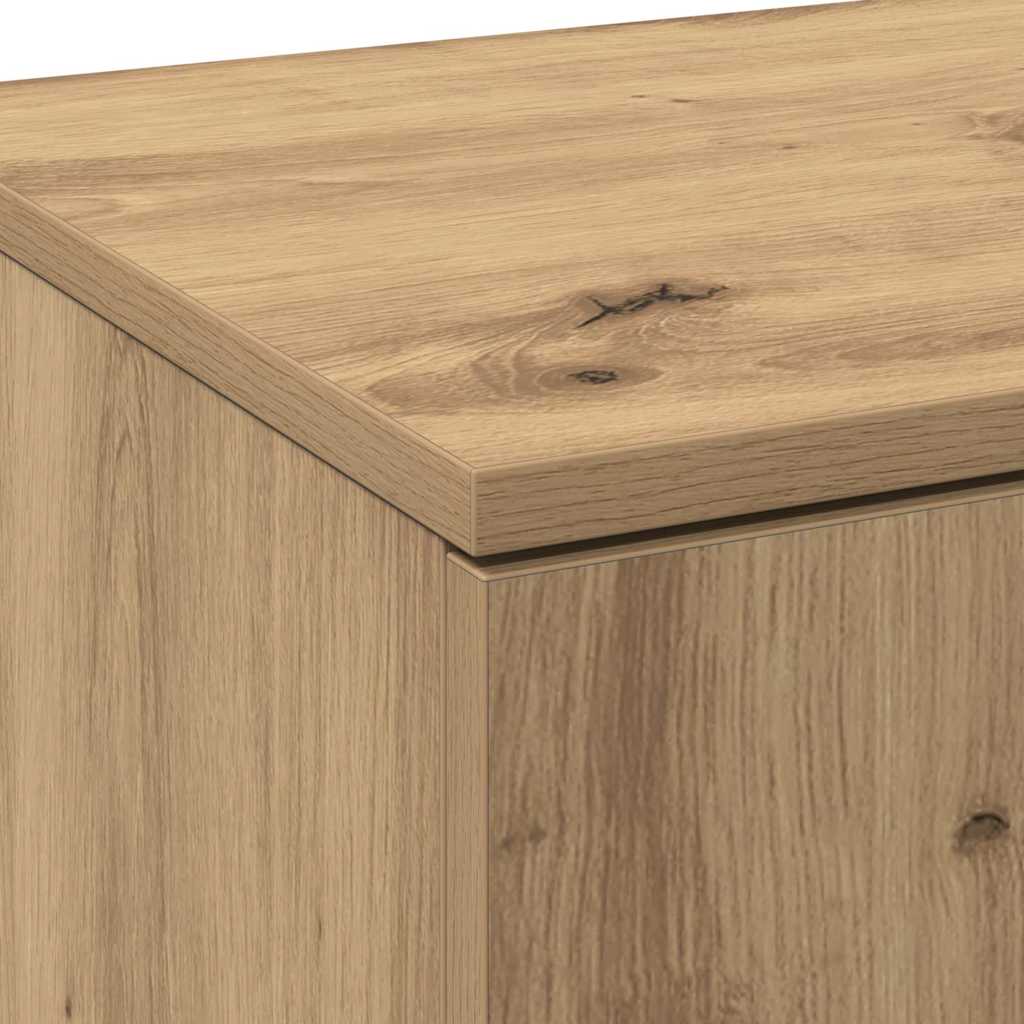 vidaXL Highboard Eiche handwerklich 80 x 35 x 180 cm Holzwerkstoff