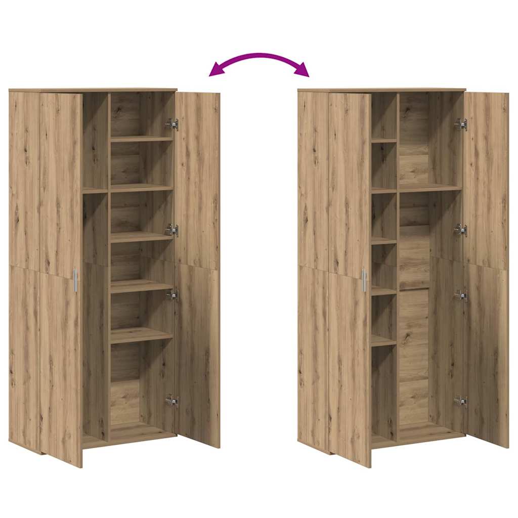 vidaXL Highboard Eiche handwerklich 80 x 35 x 180 cm Holzwerkstoff