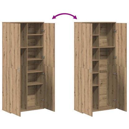 vidaXL Highboard Eiche handwerklich 80 x 35 x 180 cm Holzwerkstoff