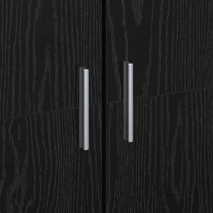 vidaXL Highboard Schwarz Eichen-Optik 80 x 35 x 180 cm Holzwerkstoff