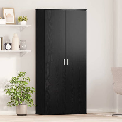 vidaXL Highboard Schwarz Eichen-Optik 80 x 35 x 180 cm Holzwerkstoff