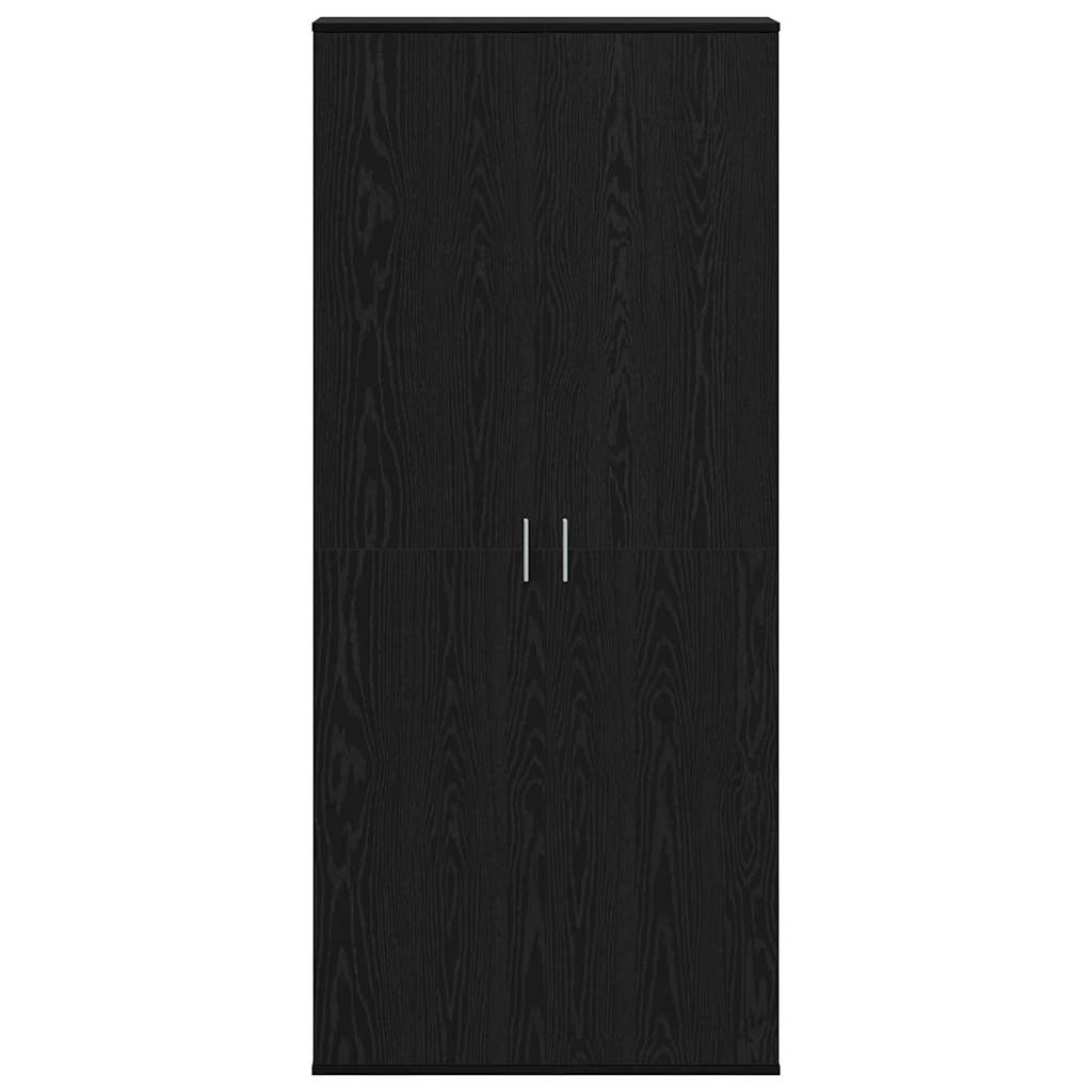vidaXL Highboard Schwarz Eichen-Optik 80 x 35 x 180 cm Holzwerkstoff