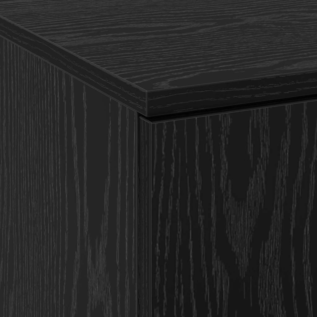 Highboard Schwarz Eichen-Optik 60 x 35 x 180 cm Holzwerkstoff