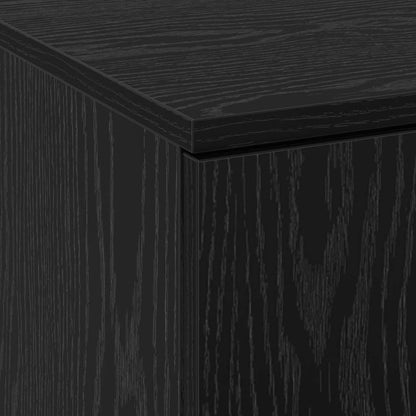 Highboard Schwarz Eichen-Optik 60 x 35 x 180 cm Holzwerkstoff