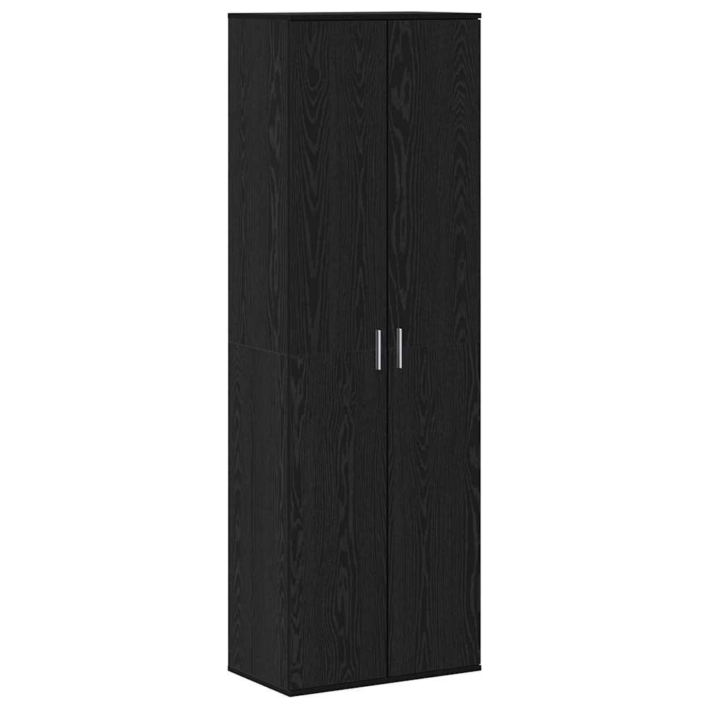 Highboard Schwarz Eichen-Optik 60 x 35 x 180 cm Holzwerkstoff